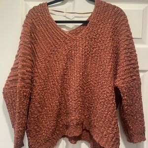 Oversized v-neck sweater